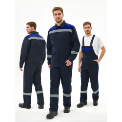 Костюм Липецк-2 СОП CH (тк.Смесовая,280) п/к, т.синий/васильковый